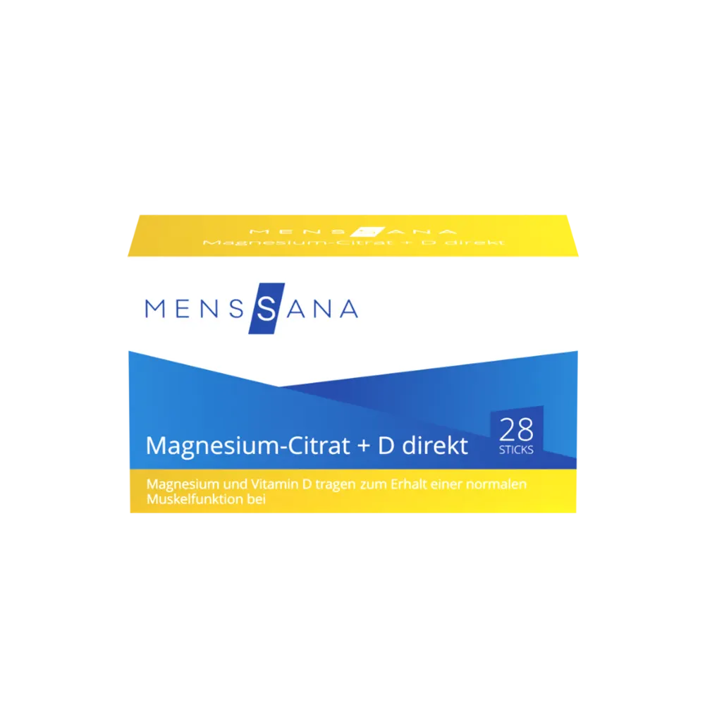 MensSana Magnesium-Citrat + D direkt (28 Sticks) | Titelbild